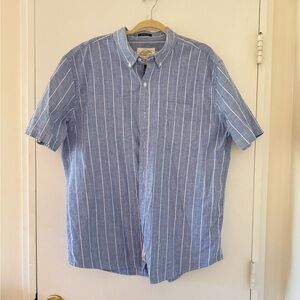 St. John's Bay Blue and White Striped Casual Shirt